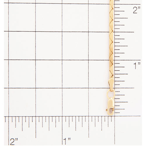 Chaîne en or doublé de 14 ct de 22 po à mailles ovales