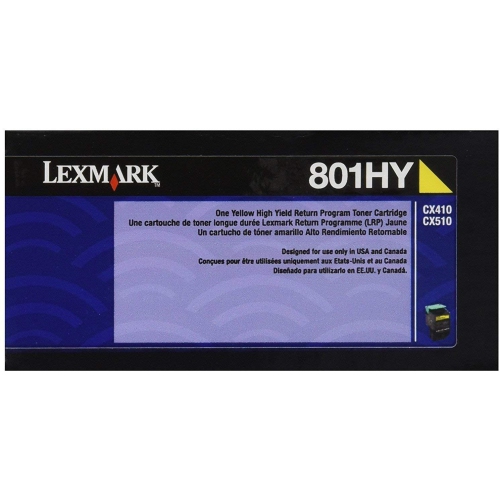Lexmark 80C1HY0 High Yield Return Program Yellow Toner
