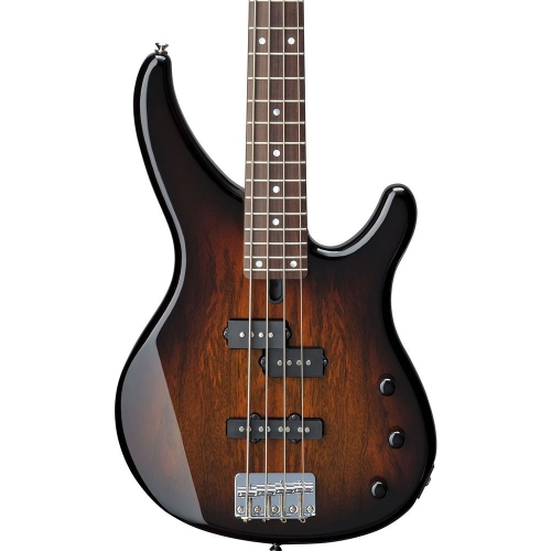 Guitare basse à 4 cordes en bois exotique TRBX174EW de Yamaha - Brun tabac Sunburst