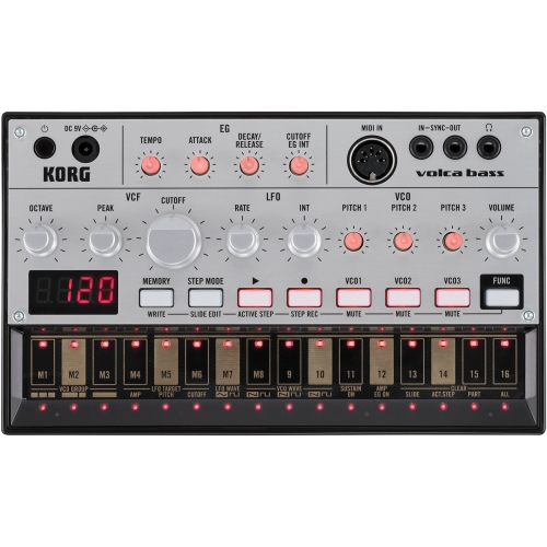 Machine à basses analogique de Korg avec séquenceur