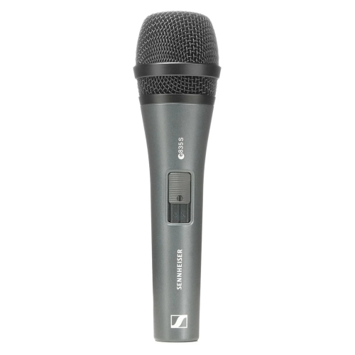 Microphone dynamique cardioïde portatif e835-S Evolution de Sennheiser avec interrupteur marche/arrêt