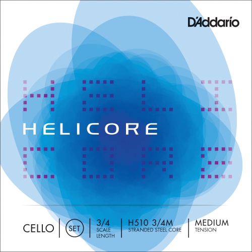 Ensemble de bandes de sacs cello Helcore d'Addario - 3/4 moyennes