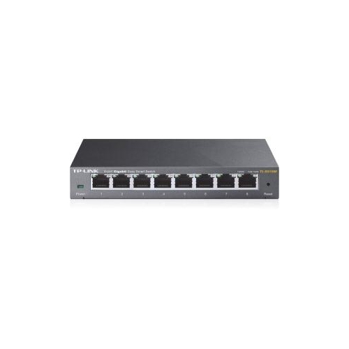 TP-LINK TL-SG108E 8-Port Gigabit Easy Smart Switch, 8 10/100/1000Mbps RJ45 ports, MTU/Port/Tag-based VLAN, QoS, IGMP Snooping