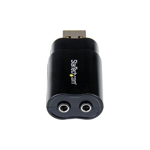 StarTech USB Stereo Audio Adapter External Sound Card - Black
