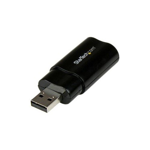 StarTech USB Stereo Audio Adapter External Sound Card - Black
