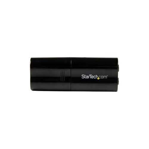 StarTech USB Stereo Audio Adapter External Sound Card - Black