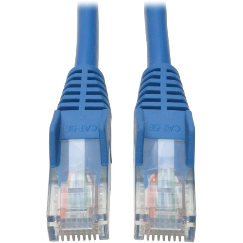 Image 1 de 2.. Tripp Lite – Câble de raccordement moulé sans crochet Cat 5e/Cat5 RJ45 M/M, bleu, 3 pi