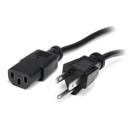 StarTech 3 ft Standard Computer Power Cord - NEMA5-15P to C13