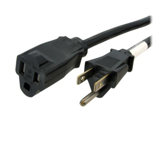 StarTech 6 ft Power Cord Extension - NEMA 5-15R to NEMA 5-15P