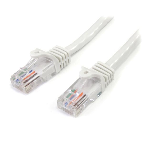 StarTech 15 ft White Cat5e / Cat 5 Snagless Patch Cable 15ft