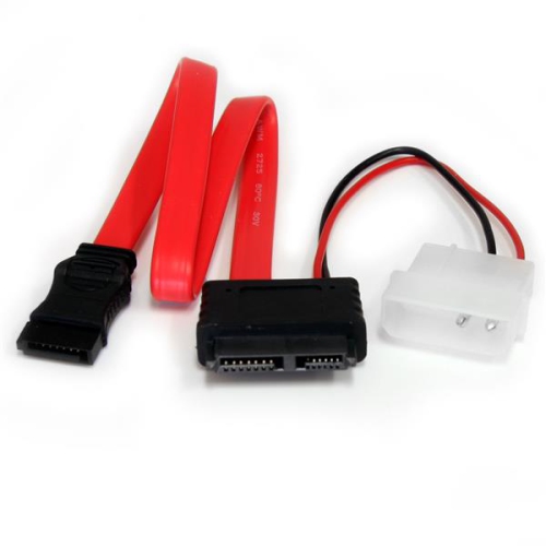 StarTech 12in Slimline SATA to SATA with LP4 Power Cable Adapter