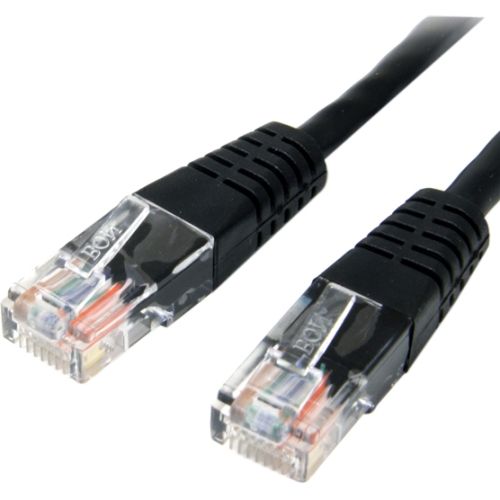 StarTech 6 ft Black Cat5e / Cat 5 Molded Patch Cable 6ft