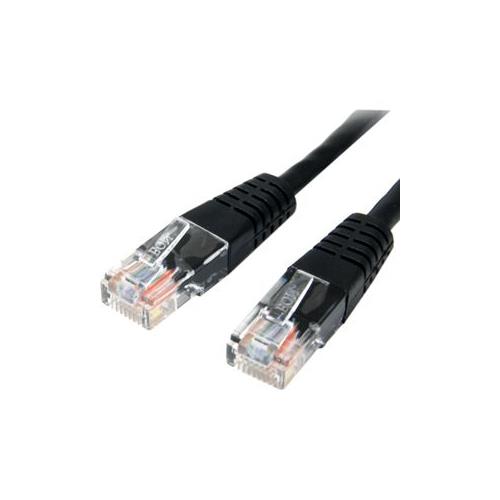 StarTech 6 ft Black Cat5e / Cat 5 Molded Patch Cable 6ft