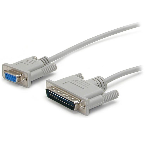 Startech 10 Ft Cross Wired Db9 To Db25 Serial Null Modem Cable - F-m