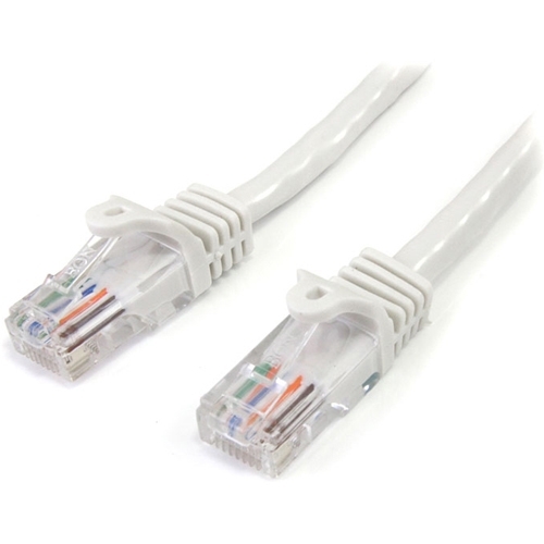 StarTech 25 ft White Cat5e / Cat 5 Snagless Patch Cable 25ft