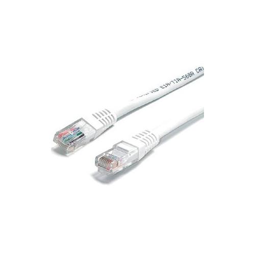 StarTech 2 ft White Cat5e / Cat 5 Molded Patch Cable 2ft