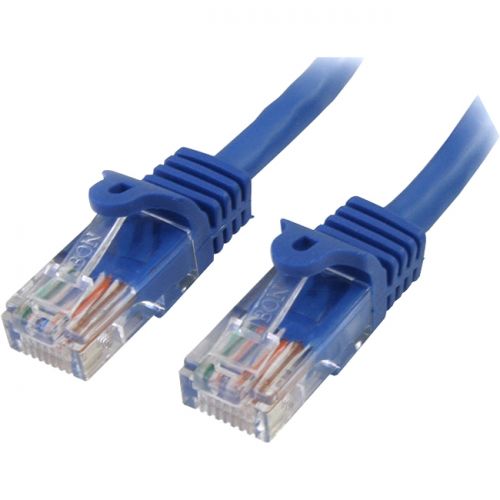 StarTech 20 ft Blue Cat5e / Cat 5 Snagless Patch Cable 20ft