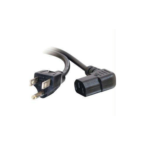 C2G 10ft 18 AWG Universal Right Angle Power Cord