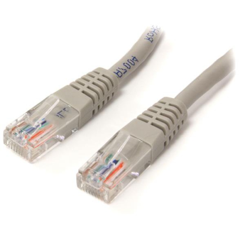 StarTech 15 ft Gray Cat5e / Cat 5 Molded Patch Cable 15ft