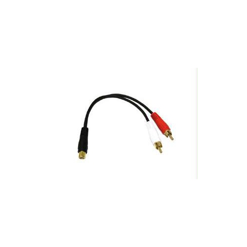 C2G 6in Value Series One RCA Female to Two RCA Male Y-Cable