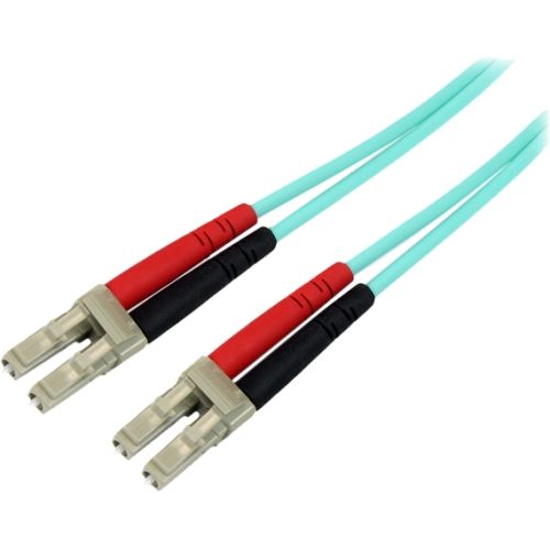 StarTech 5m LC Fiber Optic Cable - 10Gb Aqua - MM Duplex 50/125 - LSZH