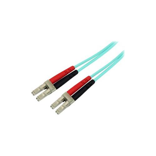 StarTech 5m LC Fiber Optic Cable - 10Gb Aqua - MM Duplex 50/125 - LSZH
