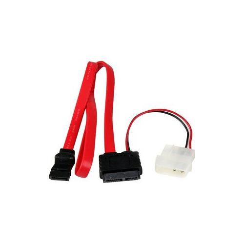 StarTech 20in Slimline SATA to SATA with LP4 Power Cable Adapter