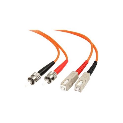 StarTech Multimode 62.5/125 Duplex Fiber Patch Cable - 2m - 2 x SC, 2 x ST - Duplex Fiber Cable Multimode External - Orange