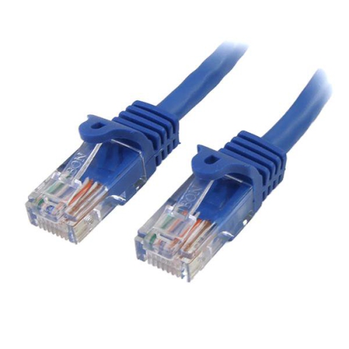 StarTech 50 ft Blue Cat5e / Cat 5 Snagless Patch Cable 50ft