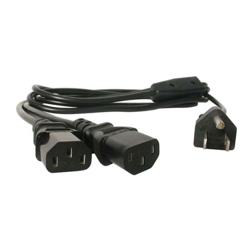 Power Cord NEMA 5-15P to 2x C13 