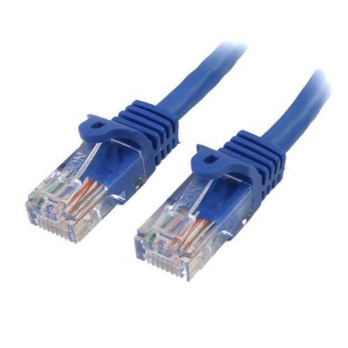 StarTech 2 ft Blue Cat5e / Cat 5 Snagless Patch Cable 2ft