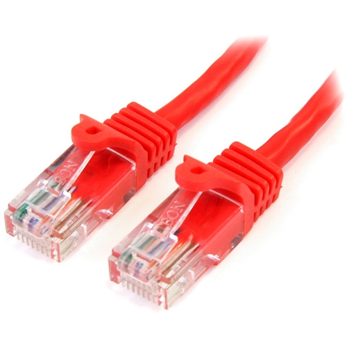 StarTech 50 ft Red Cat5e / Cat 5 Snagless Patch Cable 50ft