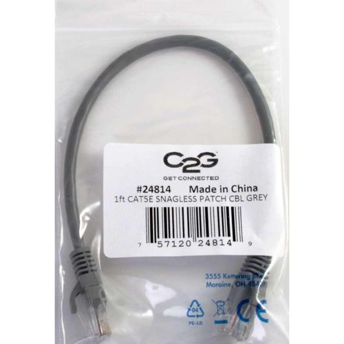 7ft Cat5e Snagless Unshielded Network Patch Cable - Gray