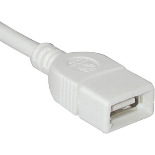 C2G 2m USB 2.0 A Male to A Female Extension Cable - White