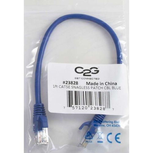 C2G 7ft Cat5e Snagless Unshielded Ethernet Network Patch Cable - Blue