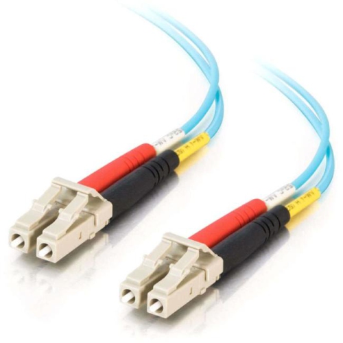 3m LC-LC 10Gb 50/125 OM3 Duplex Multimode PVC Fiber Optic Cable - Aqua