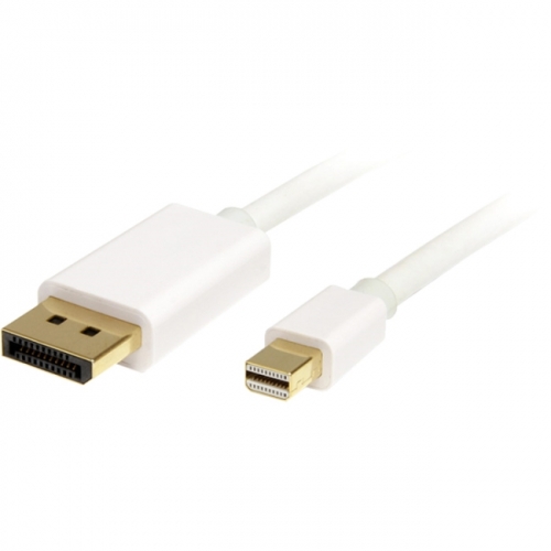 StarTech 3ft White Mini DisplayPort to DisplayPort 1.2 Adapter Cable 4k