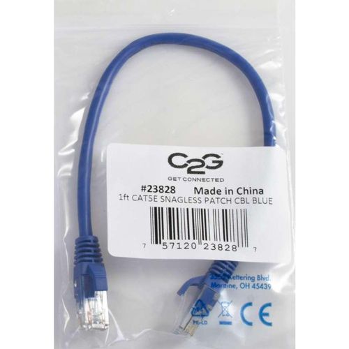 C2G 4ft Cat5e Snagless Unshielded Network Patch Ethernet Cable - Blue - 4