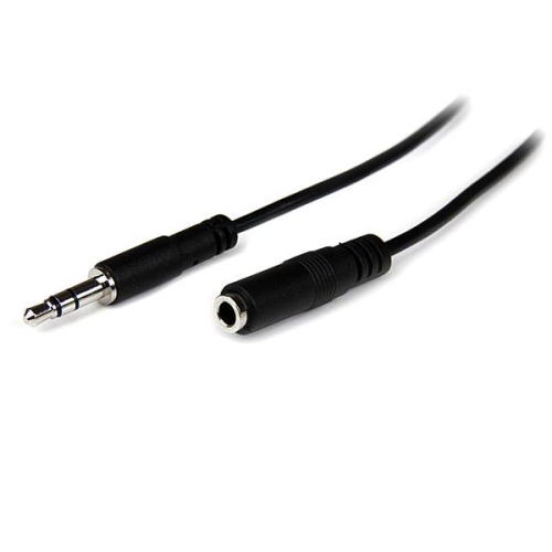 StarTech 1m Slim 3.5mm Stereo Extension Audio Cable - M/F