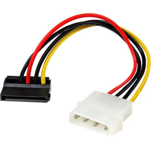 StarTech 6in 4 Pin Molex to Left Angle SATA Power Cable Adapter