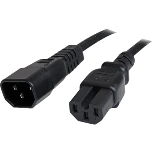 StarTech 3 ft 14 AWG Computer Power Cord - IEC C14 to IEC C15