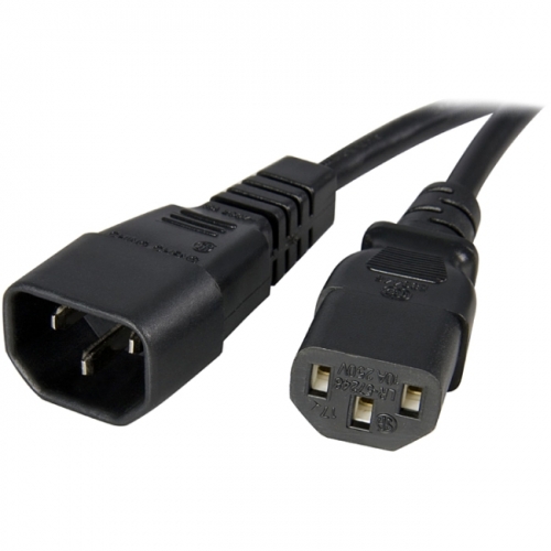 StarTech 6 ft 14 AWG Computer Power Cord Extension - C14 to C13