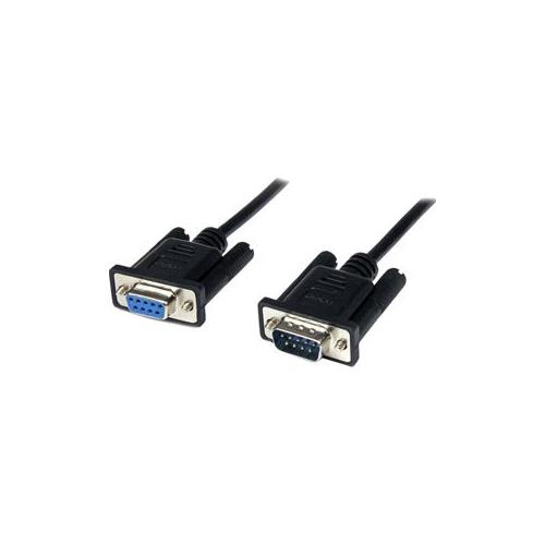 StarTech 2m Black DB9 RS232 Serial Null Modem Cable F/M