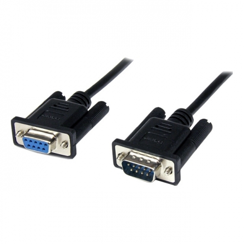 StarTech 2m Black DB9 RS232 Serial Null Modem Cable F/M