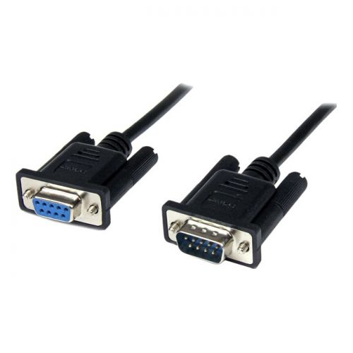 StarTech 2m Black DB9 RS232 Serial Null Modem Cable F/M