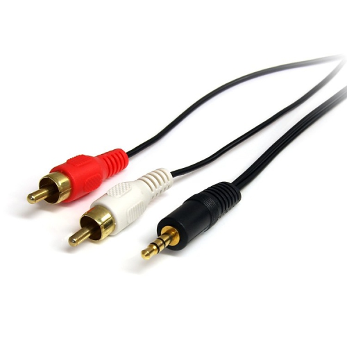 StarTech 3 ft Stereo Audio Cable - 3.5mm Male to 2x RCA Male