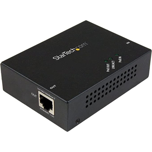 STARTECH  Gigabit Poe+ Extender - 802.3At/af - 100M (330Ft) - Power Over Ethernet Extender - Poe Repeater Network Extender