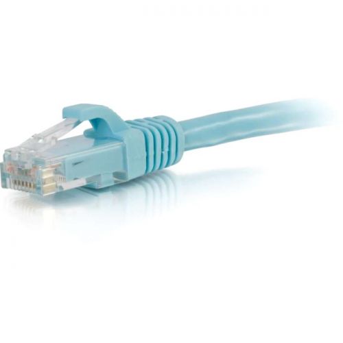 C2G 7ft Cat6a Snagless Unshielded Network Patch Cable - Aqua