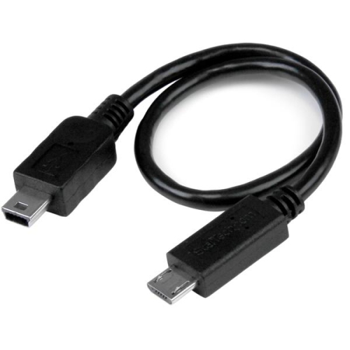 StarTech 8in USB OTG Cable - Micro USB to Mini USB - M/M