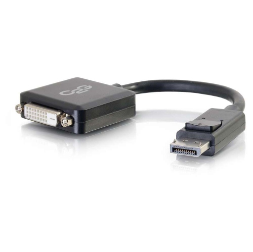 C2G 8in DisplayPort Male to Single Link DVI-D Female Adapter Converter - Black